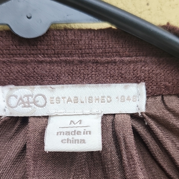 Cato Woven Rich Brown Knit Top - Picture 2 of 10